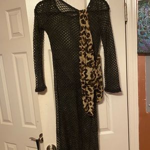 Form-fitting crocheted dress